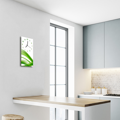 Relógio vertical Gráficos abstratos verdes