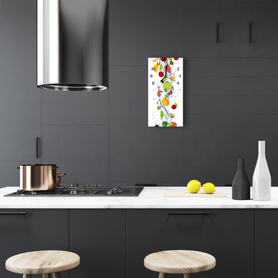 Relógio vertical Cozinha Fruta Água Colorida