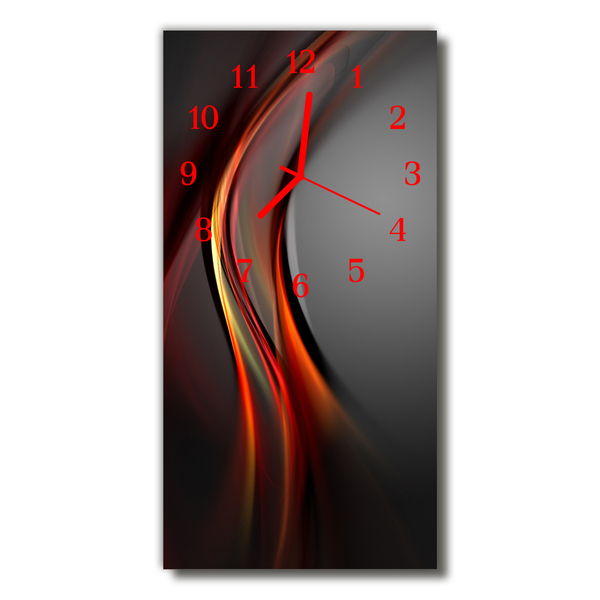 Relógio de vidro vertical Arte Abstração colorida