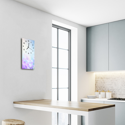 Relógio vertical Flores roxas