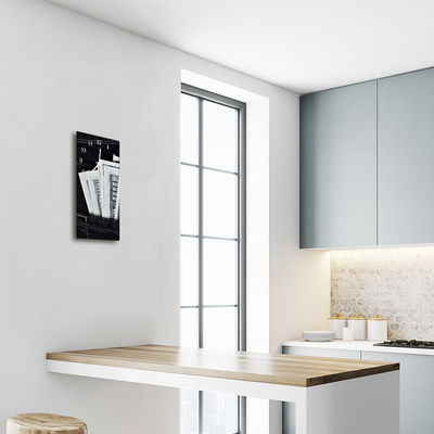 Relógio vertical Notas de dinheiro coloridas