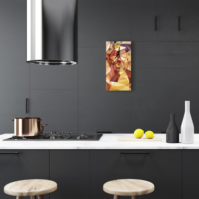 Relógio vertical Arte Linhas abstratas coloridas