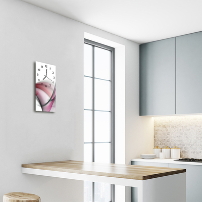 Relógio vertical Arte Linhas abstratas coloridas