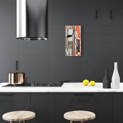 Relógio de vidro vertical Portas de madeira coloridas