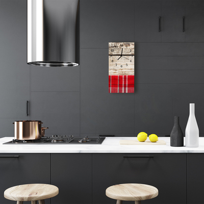 Relógio vertical Cozinha de madeira colorida