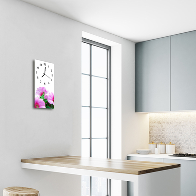 Relógio vertical Flores Prímulas coloridas