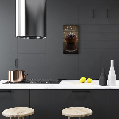 Relógio de vidro vertical Amoras de cozinha frutas coloridas