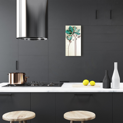 Relógio vertical Flores Gráficos de flores coloridas