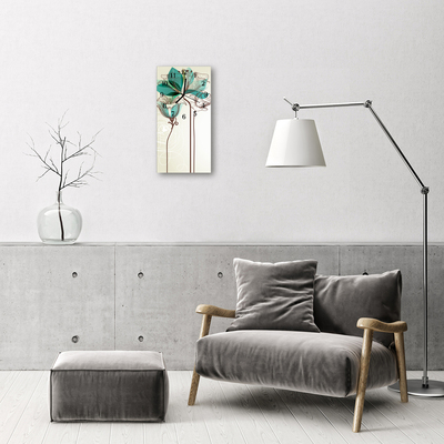 Relógio vertical Flores Gráficos de flores coloridas