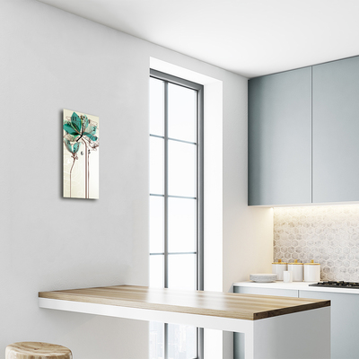 Relógio vertical Flores Gráficos de flores coloridas