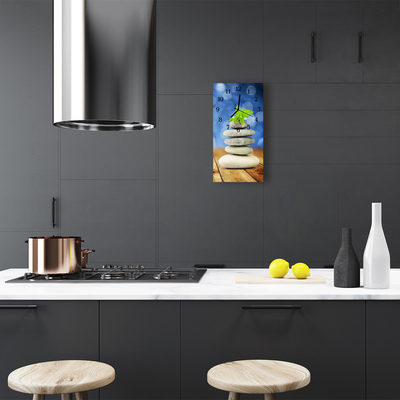 Relógio vertical Pedras Zen Coloridas da Natureza