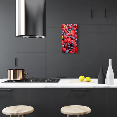 Relógio vertical Frutas vermelhas da cozinha frutas coloridas