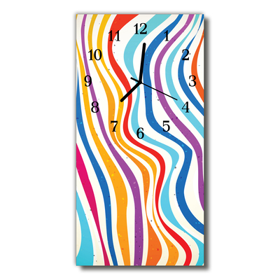 Relógio de vidro vertical Ondas de cores da natureza