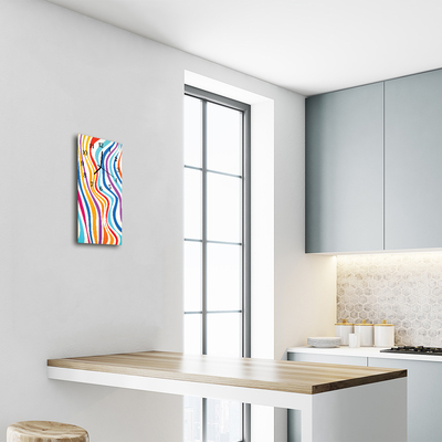 Relógio de vidro vertical Ondas de cores da natureza