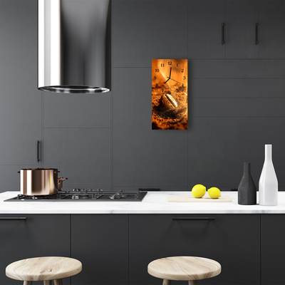 Relógio vertical Café marrom preparado na cozinha