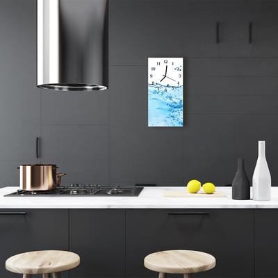 Relógio de vidro vertical Bolhas de água da natureza coloridas