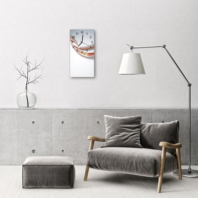 Relógio vertical Arte Linhas abstratas coloridas