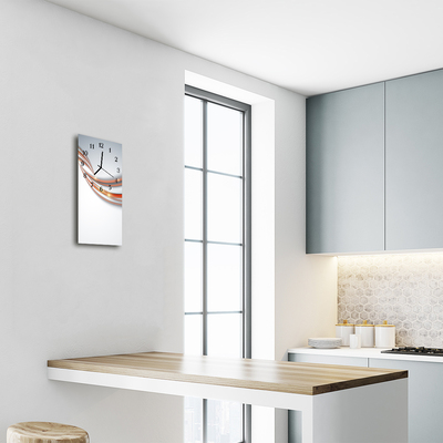 Relógio vertical Arte Linhas abstratas coloridas