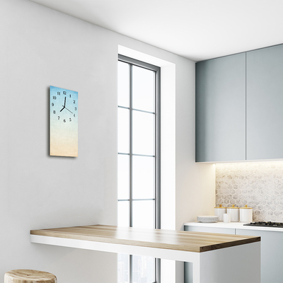 Relógio vertical Arte Céu azul pastel