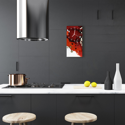 Relógio vertical Mancha vermelha cor de sangue