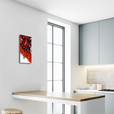 Relógio vertical Mancha vermelha cor de sangue