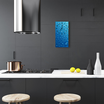 Relógio vertical Natureza Gotas Água Azul