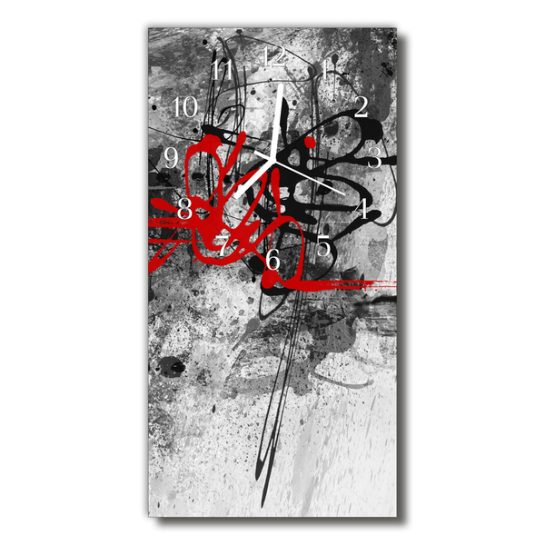 Relógio de vidro vertical Arte Abstração plana colorida