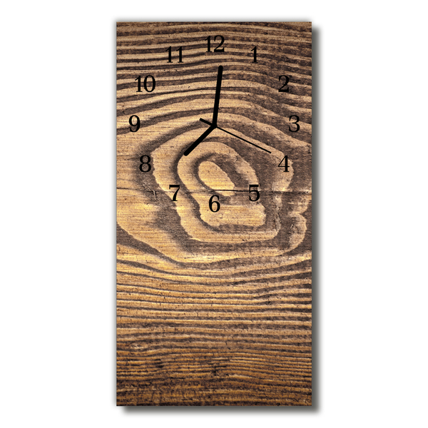 Relógio de vidro vertical Madeira marrom