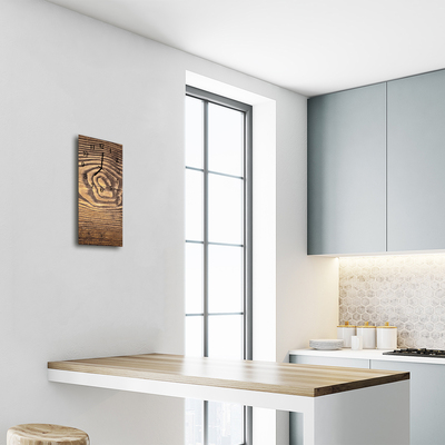 Relógio de vidro vertical Madeira marrom