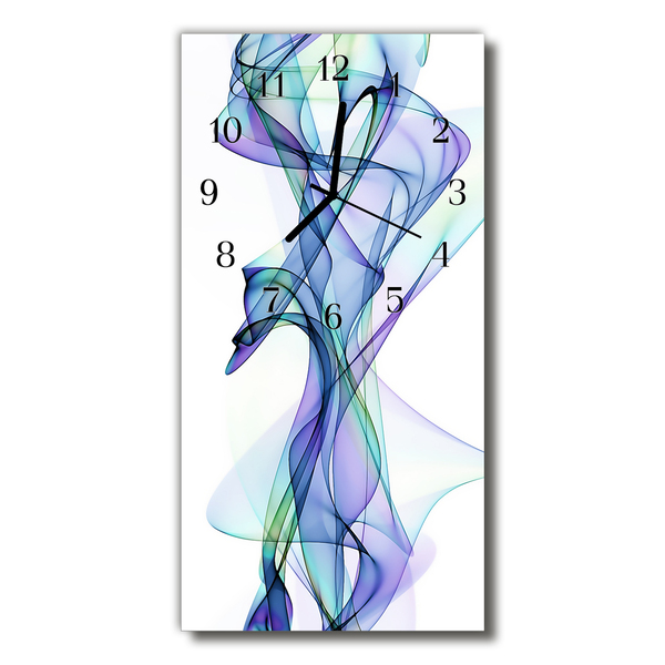Relógio vertical Arte Linhas abstratas coloridas