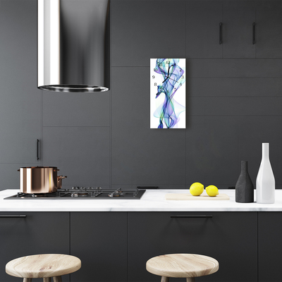 Relógio vertical Arte Linhas abstratas coloridas