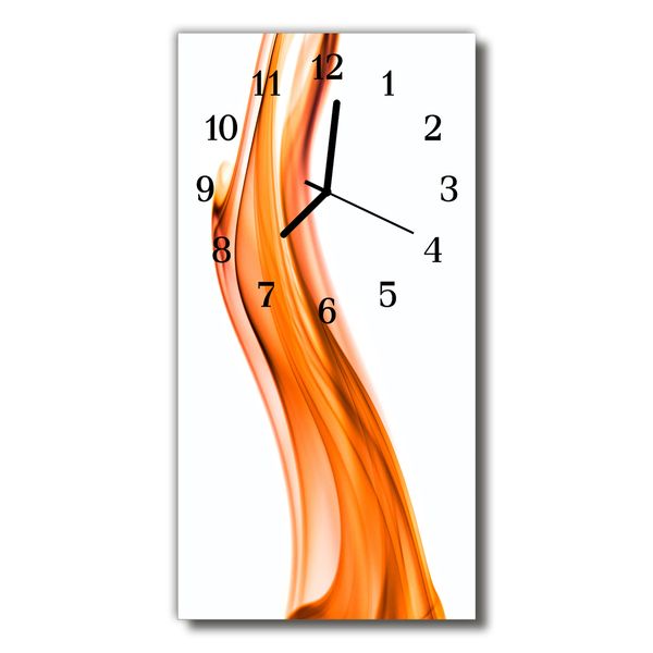 Relógio de vidro vertical Linhas de ondas coloridas