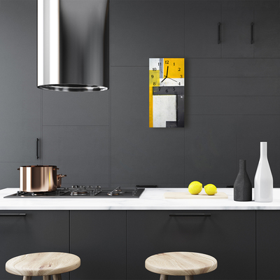 Relógio de vidro vertical Arte Arte abstrata colorida