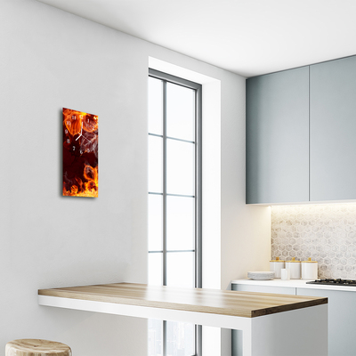 Relógio de vidro vertical Chamas de fogo