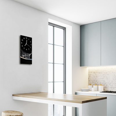 Relógio de vidro vertical Gota d'água da cozinha