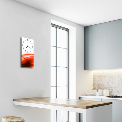 Relógio de vidro vertical Arte Gráfica Laranja