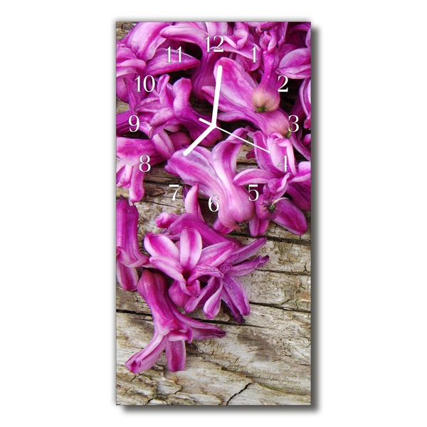 Relógio vertical Flores Madeira