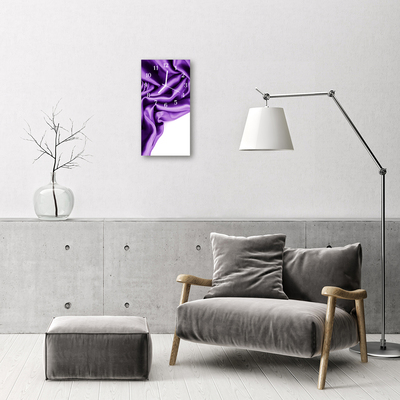 Relógio de vidro vertical Veludo roxo