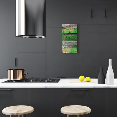 Relógio vertical Tábuas de madeira musgo verde