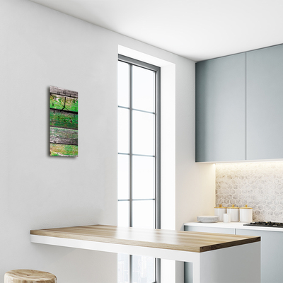 Relógio vertical Tábuas de madeira musgo verde