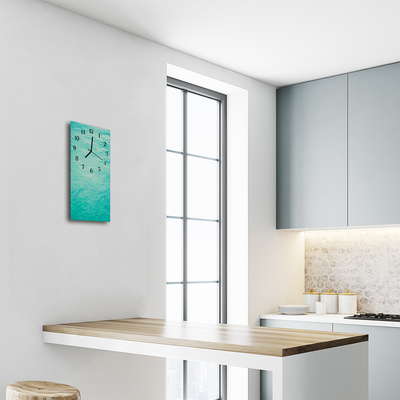 Relógio de vidro vertical Natureza Água Mar Azul