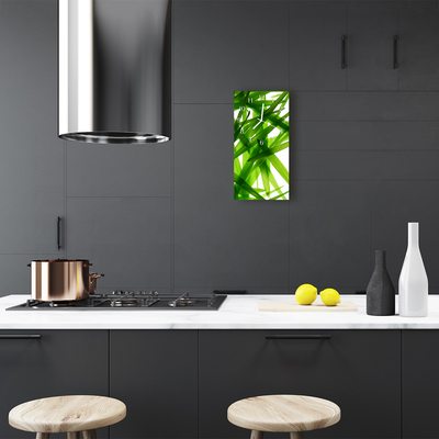 Relógio de vidro vertical Natureza Planta Folhas Verdes