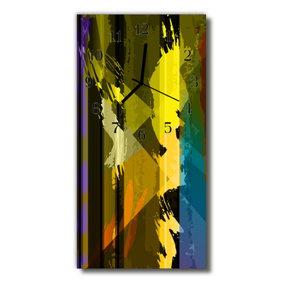 Relógio de vidro vertical Colagem de cores de arte