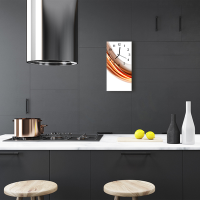 Relógio de vidro vertical Linhas abstratas de arte