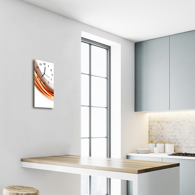 Relógio de vidro vertical Linhas abstratas de arte