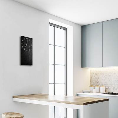 Relógio vertical Prato preto