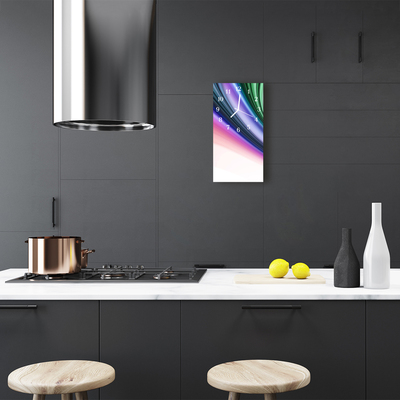 Relógio de vidro vertical Arte Abstração colorida