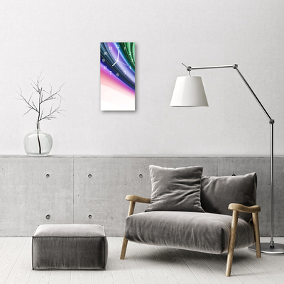 Relógio de vidro vertical Arte Abstração colorida