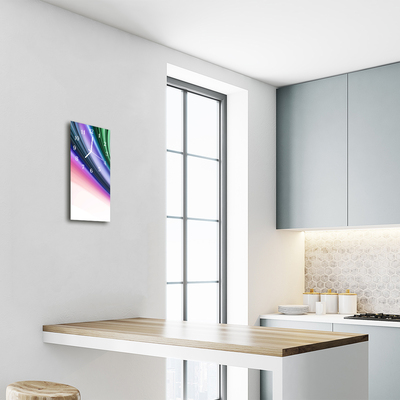 Relógio de vidro vertical Arte Abstração colorida