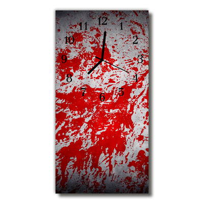 Relógio vertical Padrões de arte gráficos vermelhos